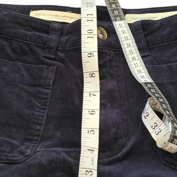 pilcro Corduroy Utility Pants Trousers, Black Patchwork Style, Casual‎ Everyday - Picture 7 of 13